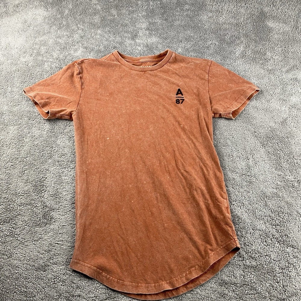 Aeropostale Curved‎ Hem Tee T-Shirt Womens XS Orange Short Sleeve